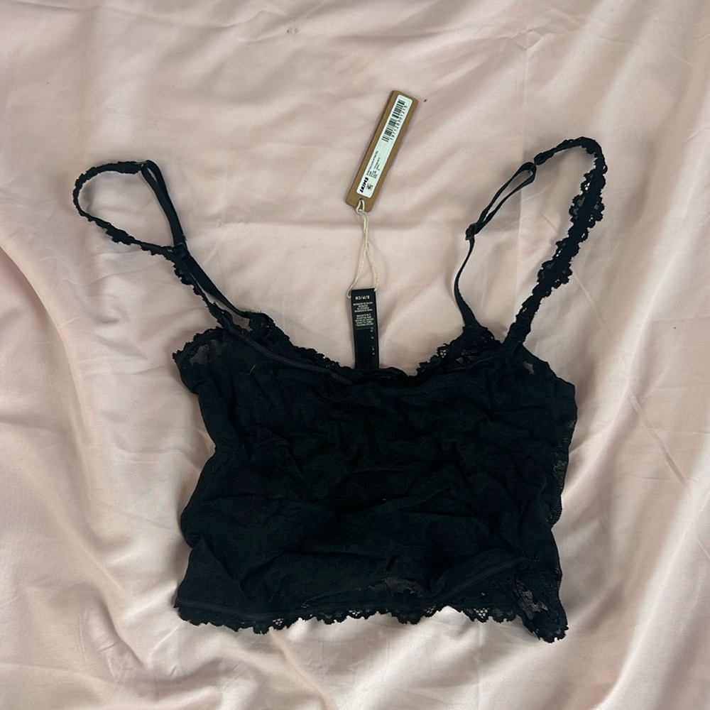 Skims Black Camisole Cami Crop Top Size Small with Tags